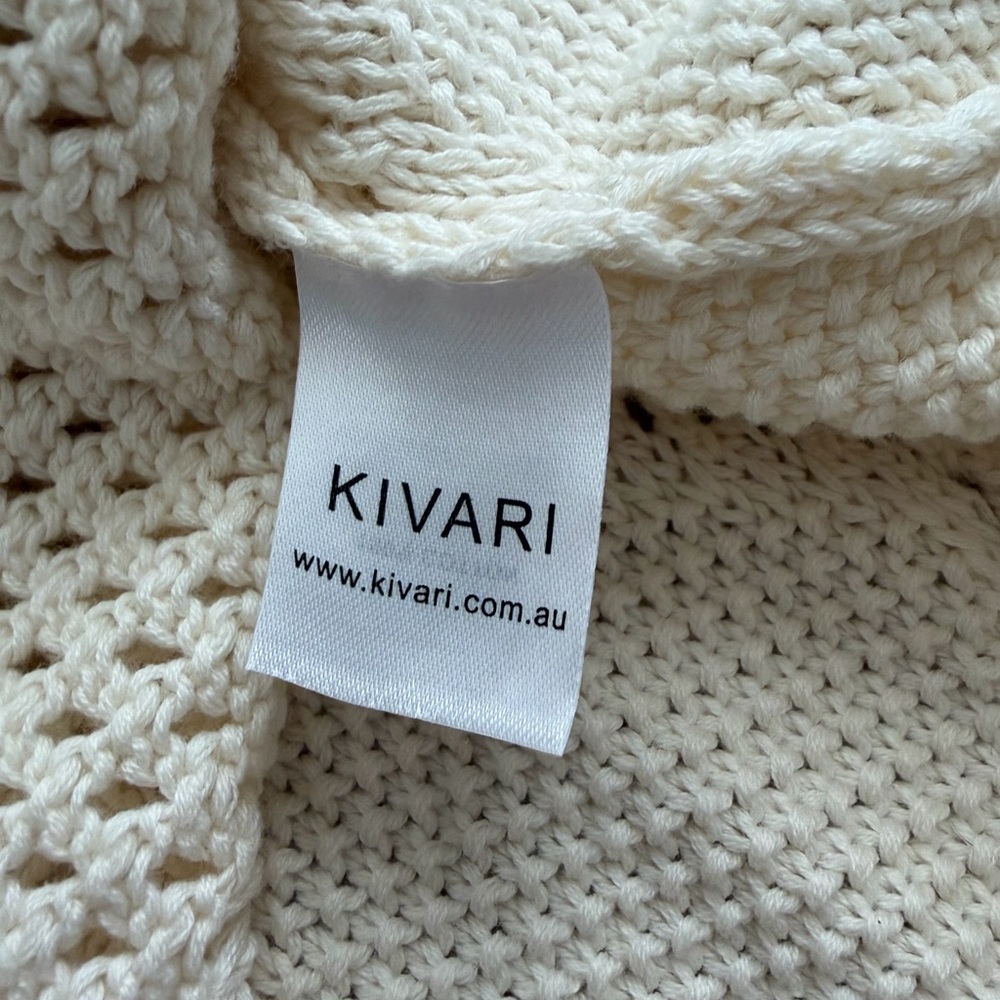 Kivari Samara Knit‎ Dress Cream Maxi Side Slits Women's Size 6 EUC - Picture 11 of 16